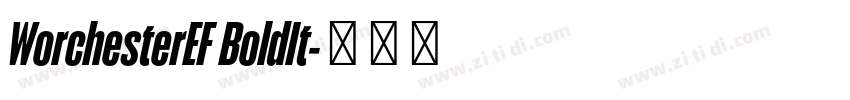 WorchesterEF BoldIt字体转换 WorchesterEF BoldIt字体转换